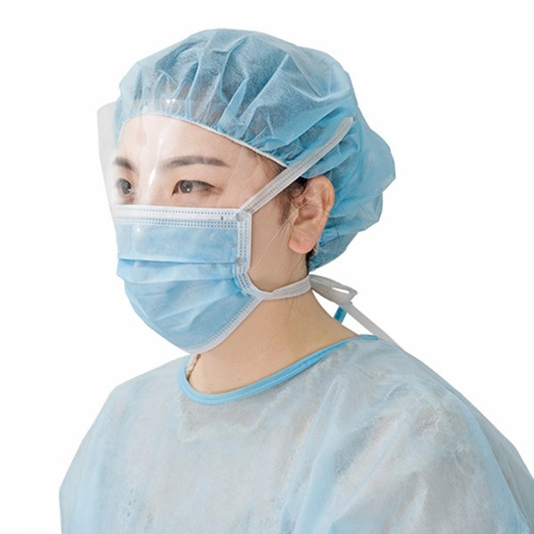 2022 Hot Selling Non Woven Surgical Facial Mask Shield Tie on Adult Face Mask with Wholesale Price for Hospital Use