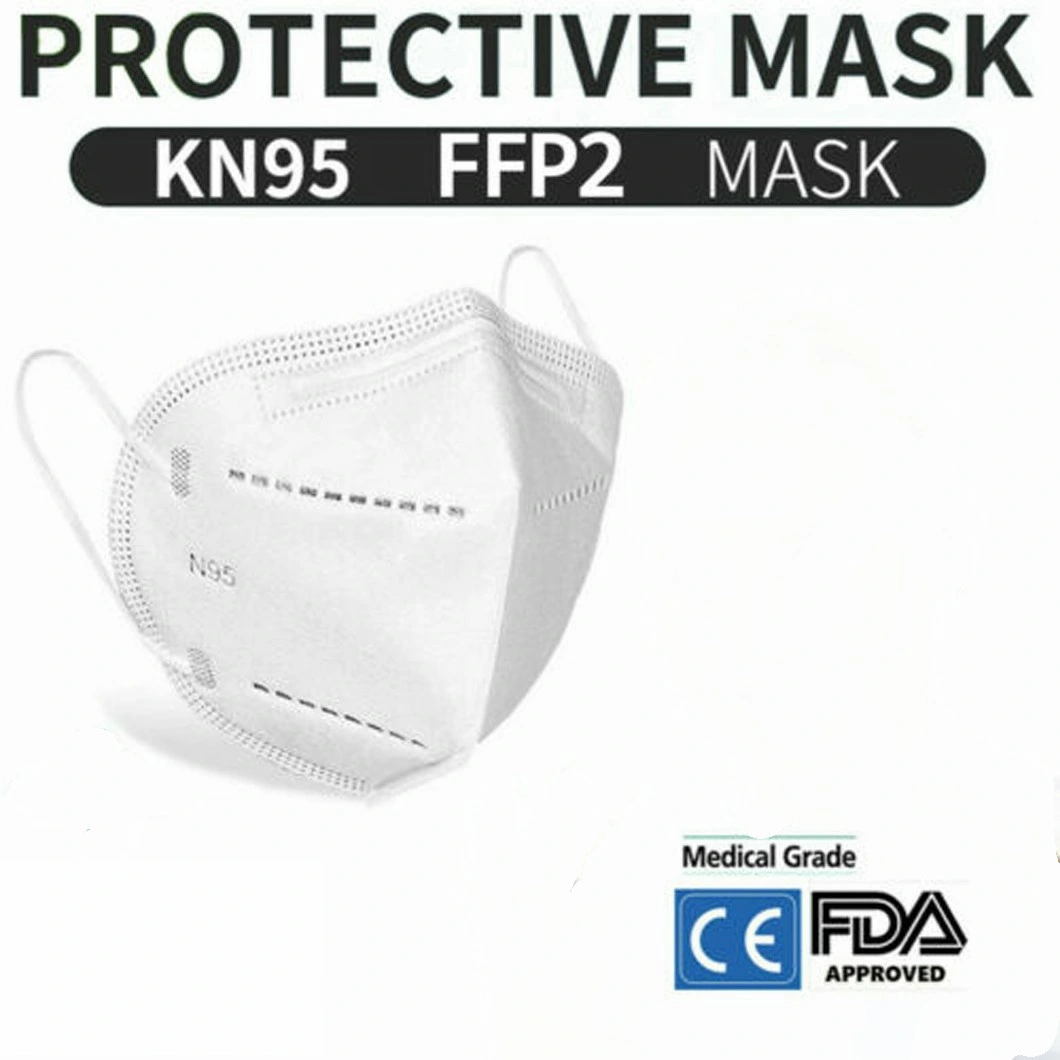 Ffp2 Kn95 N95 Face Mask with Vent Valve Hygienic Anti Bacterial Pollen Surgical Ffp3 Respirator with Tie on and Valve for Medical Use